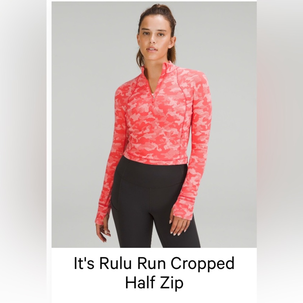 NEW Lululemon It’s Rulu Run Cropped Half Zip